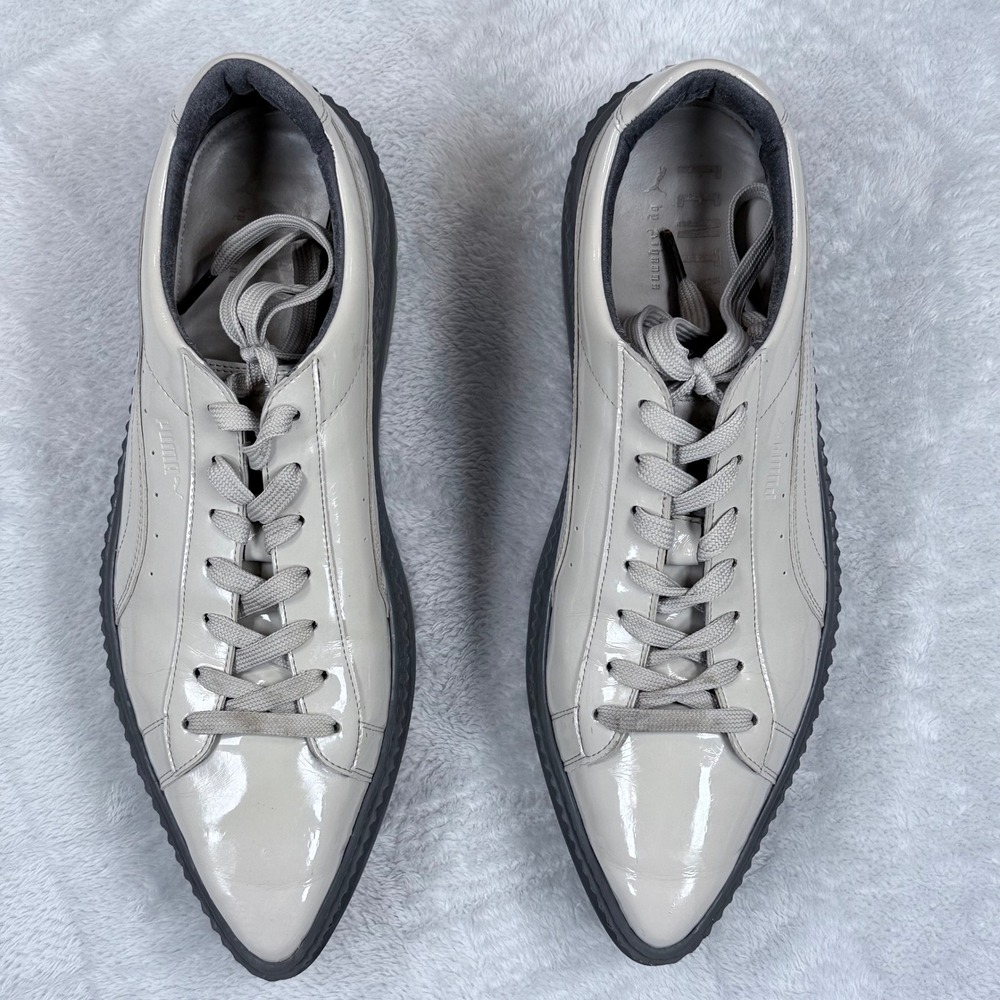 Puma Glossy Beige and Black Platform Sneakers - Picture 4 of 11